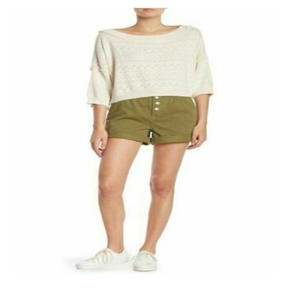 CINDY UTILITY SHORTS PAPER BAG WAIST MOSS- Size 10 - Picture 1 of 6